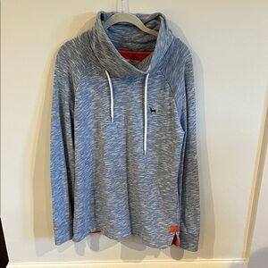 The Black Dog Blue Cowl Neck Sweatshirt